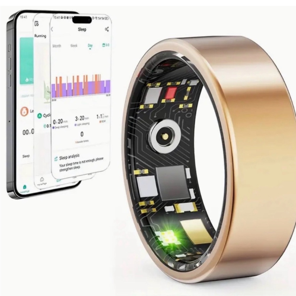 NWT GOLD Smart Ring Next Gen Health, Sleep Monitoring, Fitness Tracker
